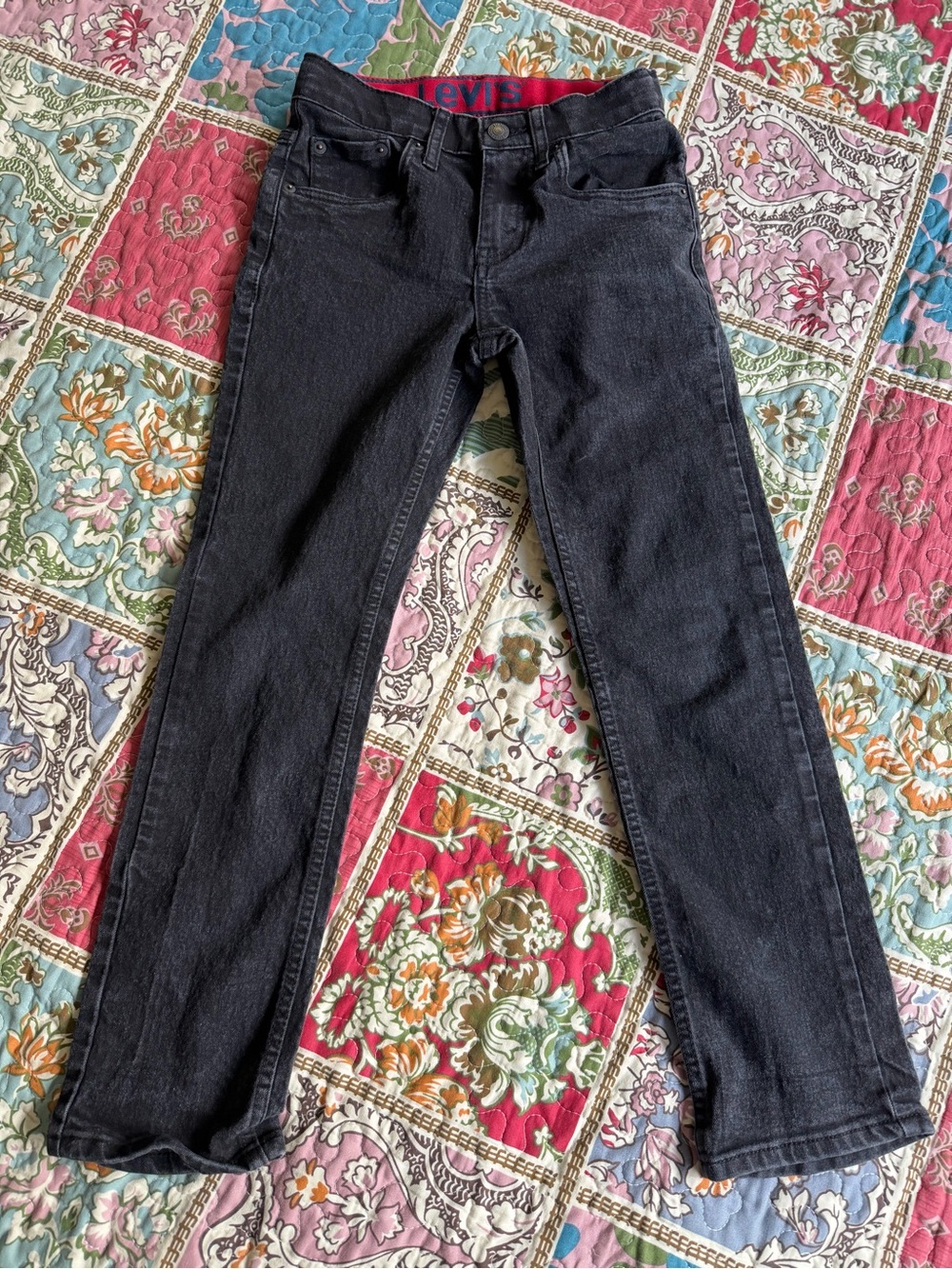 Levi’s boys Jean 511 Slim Fit Washed Black Denim Size 10 Reg (25 x 23)